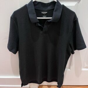 Bonobos Textured Black Polo Shirt